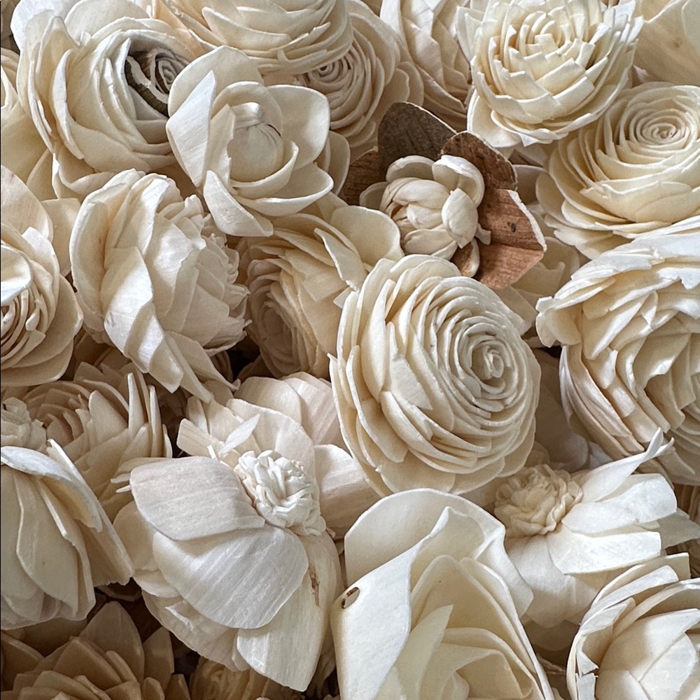 Wood Sola Flowers - assorted bag of 25 for weddings crafts wreaths - Picture 2 of 12